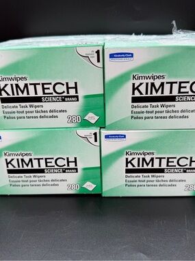 4 boxes Kimwipes KIMTECH Science Delicate Task Wipers - New